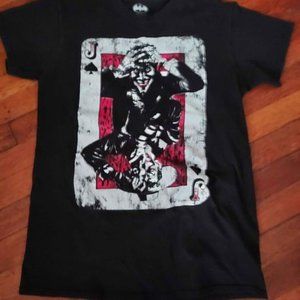 Joker - Batman official - t-shirt - Joker card - size small - black, red; summer